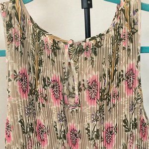 Tracy Reese Plenty Beige and Pink Floral Dress